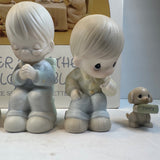 Vintage Precious Moments We Gather Together To Ask The Lords Blessing 6 Piece Figurine Set Thanksgiving