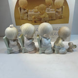 Vintage Precious Moments We Gather Together To Ask The Lords Blessing 6 Piece Figurine Set Thanksgiving