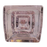 Mosser Pink Glass Cross Figurine On Tiered Base 4.5" Religious Decor Christian Easter New USA