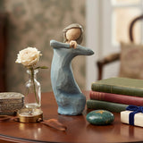 Willow Tree "Journey”  Hand-Painted Figurine In Blue Dress By Susan Lordi