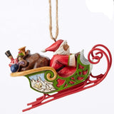 Jim Shore Santa in his Sleigh Full of Toys Ornament