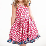 Charlie’s Project Pink Kitten Cat Twirl Dress, size 12-24 mos.