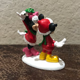 Dept 56 Mickey and Minnie Kissing Under Mistletoe