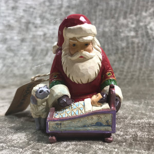 Jim Shore Santa with Baby Jesus Ornament