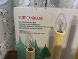 Vintage Christmas 5 Lite Candolier Candelabra By Noma