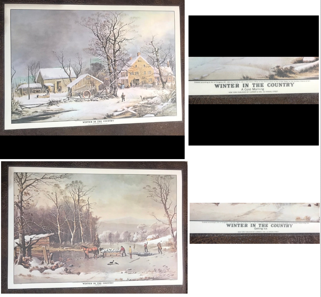 Vintage Currier and store Ives Placemats