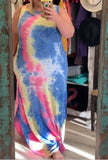 Plus Size Tie Dye Maxi Dress by Cheekys
