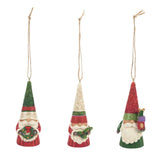 Jim Shore Gnomes 3 Ornament Set Free Standing Hanging Christmas NIB
