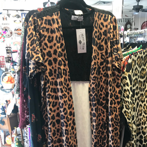 Crazy Train Leopard and Lace Duster