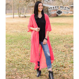 Crazy Train Short Round Duster Coral