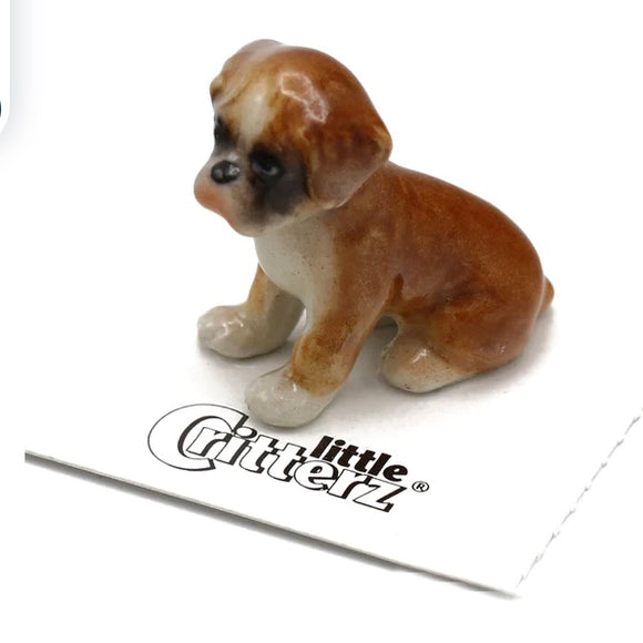 Little Critterz Boxer Puppy Miniature Figurine
