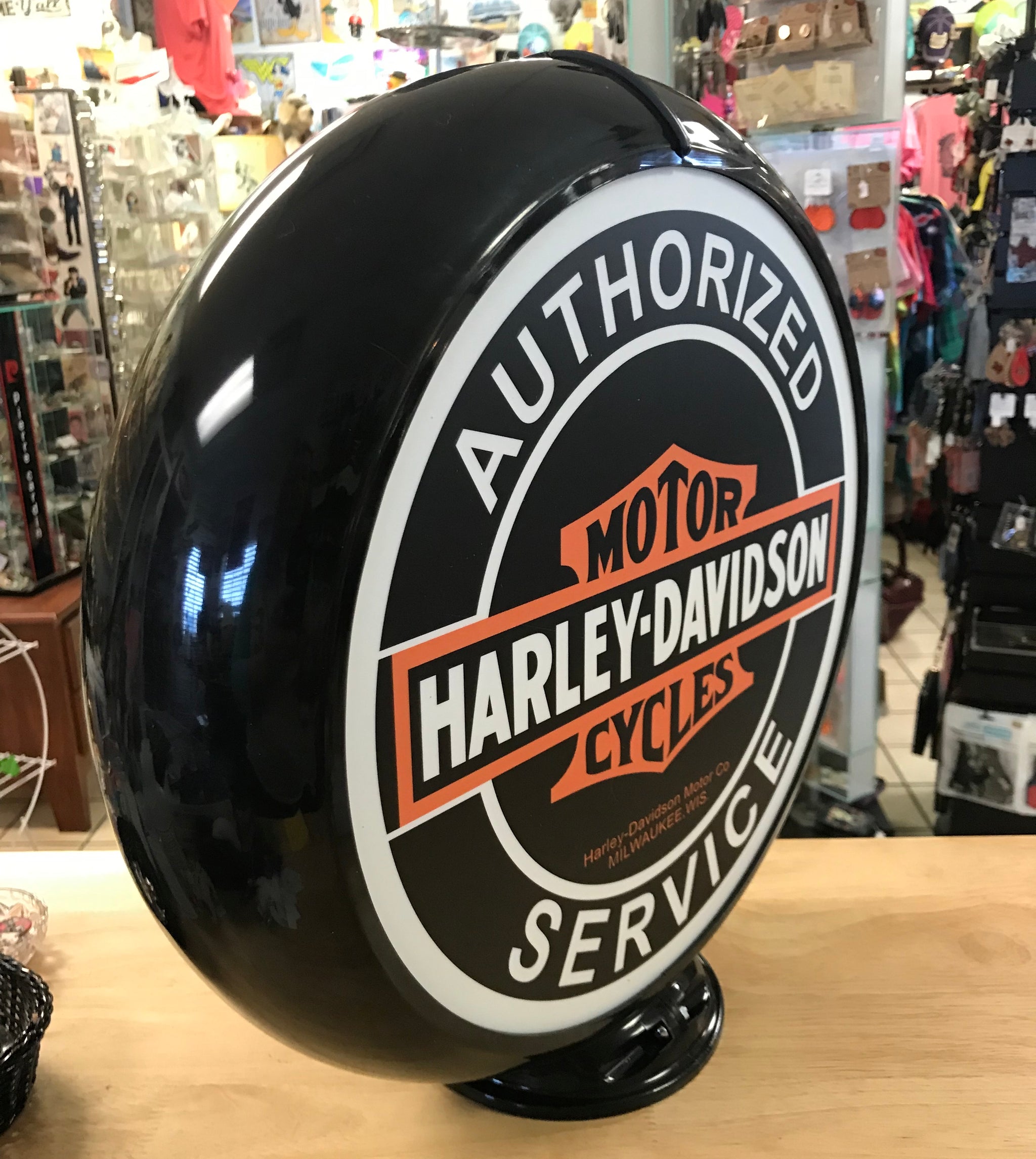 Deals Harley-Davidson Gas Pump Globe Repro