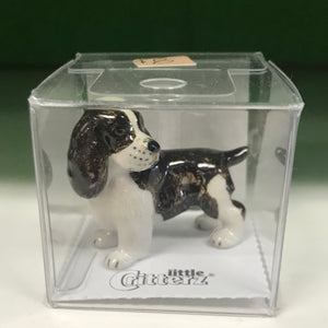 Little Critterz English Springer Spaniel Miniature Porcelain Figurine