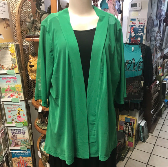 Crazy Train Sheer Green Kimono